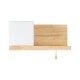 GLOBOSTAR® AMITY 01365 Μοντέρνο Φωτιστικό Τοίχου - Απλίκα με Ντουί 1 x E27 AC 220-240V IP20 - Μπεζ & Λευκό - Μ30 x Π14.5 x Υ15cm
