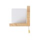 GLOBOSTAR® AMITY 01365 Μοντέρνο Φωτιστικό Τοίχου - Απλίκα με Ντουί 1 x E27 AC 220-240V IP20 - Μπεζ & Λευκό - Μ30 x Π14.5 x Υ15cm
