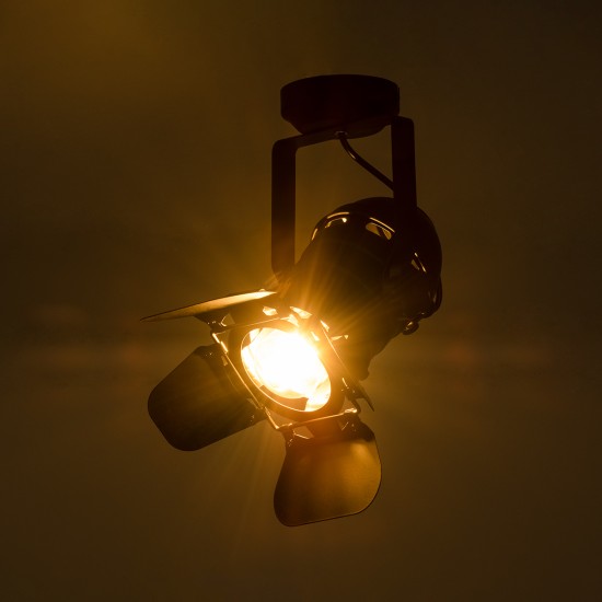GLOBOSTAR® DETROIT 01372 Vintage Φωτιστικό Οροφής με Ντουί 1 x E27 AC 220-240V IP20 - Μαύρο - Μ26 x Π26 x Υ37cm GLOBOSTAR® DETROIT 01372 Vintage Φωτιστικό Οροφής με Ντουί 1 x E27 AC 220-240V IP20 - Μαύρο - Μ26 x Π26 x Υ37cm
