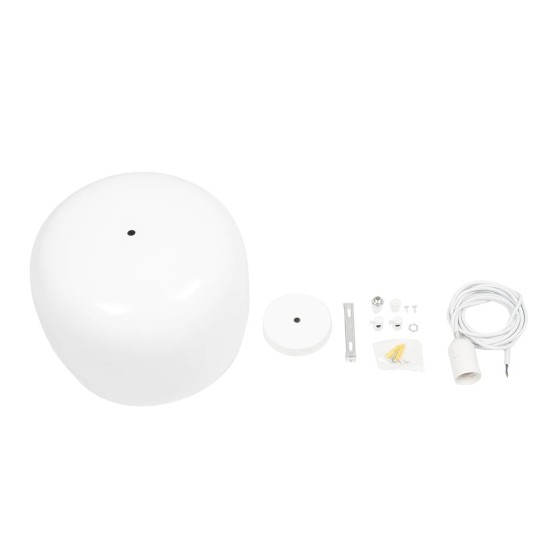 GLOBOSTAR® JASPER 01374 Μοντέρνο Κρεμαστό Φωτιστικό Οροφής με Ντουί 1 x E27 AC 220-240V IP20 - Λευκό - Μ26.5 x Π26.5 x Υ20.5cm GLOBOSTAR® JASPER 01374 Μοντέρνο Κρεμαστό Φωτιστικό Οροφής με Ντουί 1 x E27 AC 220-240V IP20 - Λευκό - Μ26.5 x Π26.5 x Υ20.5cm