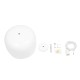 GLOBOSTAR® JASPER 01374 Μοντέρνο Κρεμαστό Φωτιστικό Οροφής με Ντουί 1 x E27 AC 220-240V IP20 - Λευκό - Μ26.5 x Π26.5 x Υ20.5cm GLOBOSTAR® JASPER 01374 Μοντέρνο Κρεμαστό Φωτιστικό Οροφής με Ντουί 1 x E27 AC 220-240V IP20 - Λευκό - Μ26.5 x Π26.5 x Υ20.5cm
