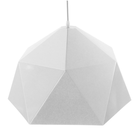 GLOBOSTAR® HEXAGON 01378 Μοντέρνο Κρεμαστό Φωτιστικό Οροφής με Ντουί 1 x E27 AC 220-240V IP20 - Λευκό & Χρυσό - Μ46 x Π46 x Y25cm