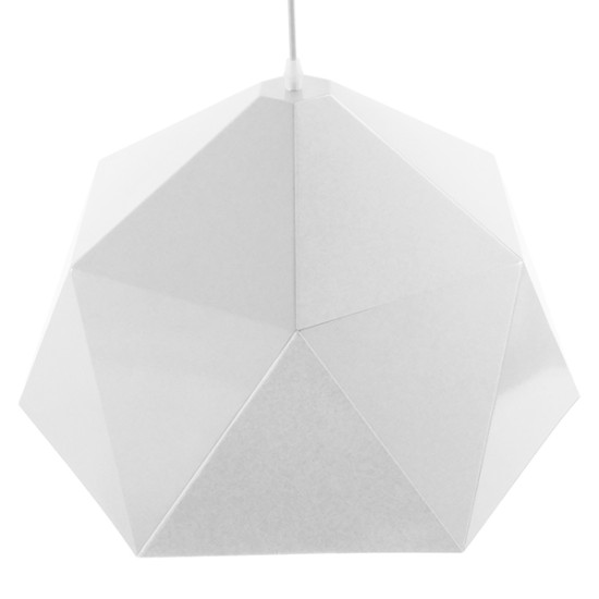 GLOBOSTAR® HEXAGON 01378 Μοντέρνο Κρεμαστό Φωτιστικό Οροφής με Ντουί 1 x E27 AC 220-240V IP20 - Λευκό & Χρυσό - Μ46 x Π46 x Y25cm