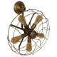 GLOBOSTAR® FAN 01381 Vintage Φωτιστικό Τοίχου - Απλίκα με Ντουί 5 x E27 AC 220-240V IP20 - Μπρούτζινο - Μ46 x Π22 x Υ46cm