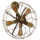 GLOBOSTAR® FAN 01381 Vintage Φωτιστικό Τοίχου - Απλίκα με Ντουί 5 x E27 AC 220-240V IP20 - Μπρούτζινο - Μ46 x Π22 x Υ46cm
