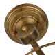 GLOBOSTAR® FAN 01381 Vintage Φωτιστικό Τοίχου - Απλίκα με Ντουί 5 x E27 AC 220-240V IP20 - Μπρούτζινο - Μ46 x Π22 x Υ46cm