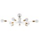 GLOBOSTAR® OLINDA 01383 Μοντέρνο Φωτιστικό Οροφής με Ντουί 10 x E27 AC 220-240V IP20 - Λευκό & Χρυσό - Μ95 x Π95 x Υ17cm