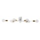 GLOBOSTAR® OLINDA 01383 Μοντέρνο Φωτιστικό Οροφής με Ντουί 10 x E27 AC 220-240V IP20 - Λευκό & Χρυσό - Μ95 x Π95 x Υ17cm