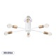 GLOBOSTAR® OLINDA 01385 Μοντέρνο Φωτιστικό Οροφής με Ντουί 6 x E27 AC 220-240V IP20 - Λευκό & Χάλκινο - Μ60 x Π60 x Υ20cm GLOBOSTAR® OLINDA 01385 Μοντέρνο Φωτιστικό Οροφής με Ντουί 6 x E27 AC 220-240V IP20 - Λευκό & Χάλκινο - Μ60 x Π60 x Υ20cm