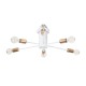 GLOBOSTAR® OLINDA 01385 Μοντέρνο Φωτιστικό Οροφής με Ντουί 6 x E27 AC 220-240V IP20 - Λευκό & Χάλκινο - Μ60 x Π60 x Υ20cm GLOBOSTAR® OLINDA 01385 Μοντέρνο Φωτιστικό Οροφής με Ντουί 6 x E27 AC 220-240V IP20 - Λευκό & Χάλκινο - Μ60 x Π60 x Υ20cm