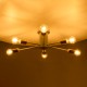 GLOBOSTAR® OLINDA 01385 Μοντέρνο Φωτιστικό Οροφής με Ντουί 6 x E27 AC 220-240V IP20 - Λευκό & Χάλκινο - Μ60 x Π60 x Υ20cm GLOBOSTAR® OLINDA 01385 Μοντέρνο Φωτιστικό Οροφής με Ντουί 6 x E27 AC 220-240V IP20 - Λευκό & Χάλκινο - Μ60 x Π60 x Υ20cm