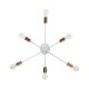 GLOBOSTAR® OLINDA 01385 Μοντέρνο Φωτιστικό Οροφής με Ντουί 6 x E27 AC 220-240V IP20 - Λευκό & Χάλκινο - Μ60 x Π60 x Υ20cm GLOBOSTAR® OLINDA 01385 Μοντέρνο Φωτιστικό Οροφής με Ντουί 6 x E27 AC 220-240V IP20 - Λευκό & Χάλκινο - Μ60 x Π60 x Υ20cm