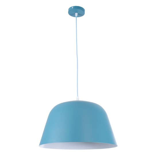 GLOBOSTAR® UPVALE 01286 Μοντέρνο Κρεμαστό Φωτιστικό Οροφής με Ντουί 1 x E27 AC 220-240V IP20 - Γαλάζιο & Λευκό - Μ40 x Π40 x Υ24cm GLOBOSTAR® UPVALE 01286 Μοντέρνο Κρεμαστό Φωτιστικό Οροφής με Ντουί 1 x E27 AC 220-240V IP20 - Γαλάζιο & Λευκό - Μ40 x Π40 x Υ24cm