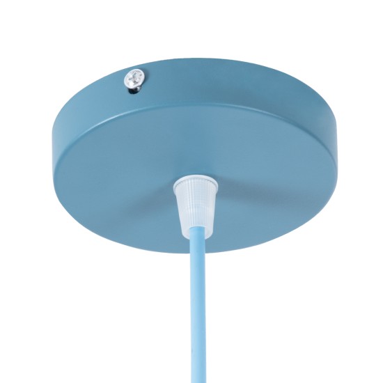 GLOBOSTAR® UPVALE 01286 Μοντέρνο Κρεμαστό Φωτιστικό Οροφής με Ντουί 1 x E27 AC 220-240V IP20 - Γαλάζιο & Λευκό - Μ40 x Π40 x Υ24cm GLOBOSTAR® UPVALE 01286 Μοντέρνο Κρεμαστό Φωτιστικό Οροφής με Ντουί 1 x E27 AC 220-240V IP20 - Γαλάζιο & Λευκό - Μ40 x Π40 x Υ24cm