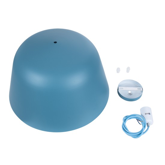 GLOBOSTAR® UPVALE 01286 Μοντέρνο Κρεμαστό Φωτιστικό Οροφής με Ντουί 1 x E27 AC 220-240V IP20 - Γαλάζιο & Λευκό - Μ40 x Π40 x Υ24cm GLOBOSTAR® UPVALE 01286 Μοντέρνο Κρεμαστό Φωτιστικό Οροφής με Ντουί 1 x E27 AC 220-240V IP20 - Γαλάζιο & Λευκό - Μ40 x Π40 x Υ24cm