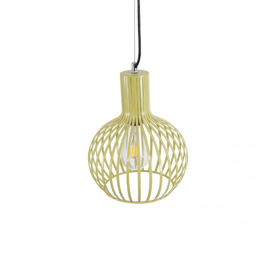 GLOBOSTAR® SCANDI 01387 Vintage Κρεμαστό Φωτιστικό Οροφής με Ντουί 1 x E27 AC 220-240V IP20 - Μπεζ - Μ23 x Π23 x Υ30cm GLOBOSTAR® SCANDI 01387 Vintage Κρεμαστό Φωτιστικό Οροφής με Ντουί 1 x E27 AC 220-240V IP20 - Μπεζ - Μ23 x Π23 x Υ30cm