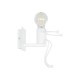 GLOBOSTAR® LITTLEMAN 01389 Μοντέρνο Φωτιστικό Τοίχου - Απλίκα με Ντουί 1 x E27 AC 220-240V IP20 - Λευκό - Μ12 x Π19 x Υ17cm