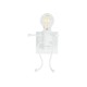 GLOBOSTAR® LITTLEMAN 01389 Μοντέρνο Φωτιστικό Τοίχου - Απλίκα με Ντουί 1 x E27 AC 220-240V IP20 - Λευκό - Μ12 x Π19 x Υ17cm