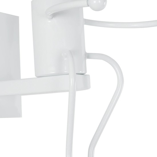 GLOBOSTAR® LITTLEMAN 01389 Μοντέρνο Φωτιστικό Τοίχου - Απλίκα με Ντουί 1 x E27 AC 220-240V IP20 - Λευκό - Μ12 x Π19 x Υ17cm