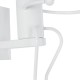 GLOBOSTAR® LITTLEMAN 01389 Μοντέρνο Φωτιστικό Τοίχου - Απλίκα με Ντουί 1 x E27 AC 220-240V IP20 - Λευκό - Μ12 x Π19 x Υ17cm