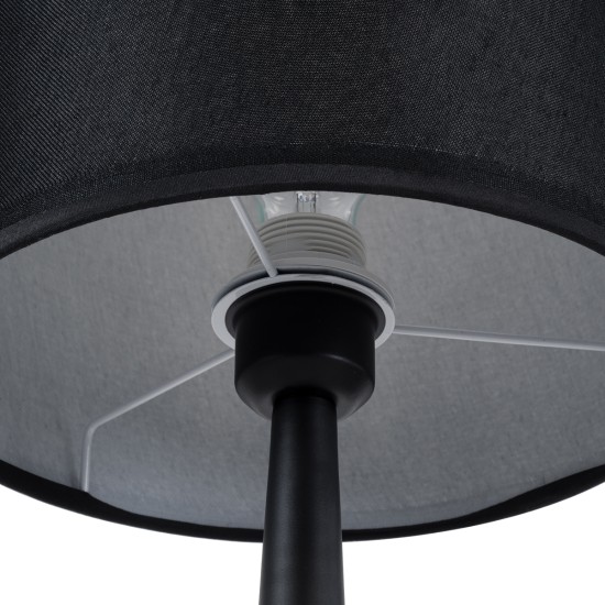 GLOBOSTAR® AMBROSIA 01394 Μοντέρνο Επιτραπέζιο Φωτιστικό Πορτατίφ με Ντουί 1 x E27 AC 220-240V IP20 - Μαύρο - Μ25 x Π25 x Υ46cm GLOBOSTAR® AMBROSIA 01394 Μοντέρνο Επιτραπέζιο Φωτιστικό Πορτατίφ με Ντουί 1 x E27 AC 220-240V IP20 - Μαύρο - Μ25 x Π25 x Υ46cm