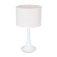 GLOBOSTAR® AMBROSIA 01395 Μοντέρνο Επιτραπέζιο Φωτιστικό Πορτατίφ με Ντουί 1 x E27 AC 220-240V IP20 - Λευκό με Μπέζ- Μ25 x Π25 x Υ46cm
