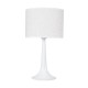 GLOBOSTAR® AMBROSIA 01395 Μοντέρνο Επιτραπέζιο Φωτιστικό Πορτατίφ με Ντουί 1 x E27 AC 220-240V IP20 - Λευκό με Μπέζ- Μ25 x Π25 x Υ46cm