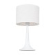 GLOBOSTAR® AMBROSIA 01395 Μοντέρνο Επιτραπέζιο Φωτιστικό Πορτατίφ με Ντουί 1 x E27 AC 220-240V IP20 - Λευκό με Μπέζ- Μ25 x Π25 x Υ46cm