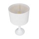 GLOBOSTAR® AMBROSIA 01395 Μοντέρνο Επιτραπέζιο Φωτιστικό Πορτατίφ με Ντουί 1 x E27 AC 220-240V IP20 - Λευκό με Μπέζ- Μ25 x Π25 x Υ46cm
