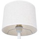 GLOBOSTAR® AMBROSIA 01395 Μοντέρνο Επιτραπέζιο Φωτιστικό Πορτατίφ με Ντουί 1 x E27 AC 220-240V IP20 - Λευκό με Μπέζ- Μ25 x Π25 x Υ46cm