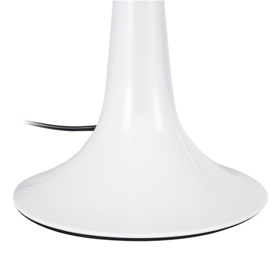 GLOBOSTAR® AMBROSIA 01395 Μοντέρνο Επιτραπέζιο Φωτιστικό Πορτατίφ με Ντουί 1 x E27 AC 220-240V IP20 - Λευκό με Μπέζ- Μ25 x Π25 x Υ46cm
