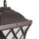GLOBOSTAR® LINCOLN 01399 Vintage Κρεμαστό Φωτιστικό Οροφής με Ντουί 1 x E27 AC 220-240V IP20 - Καφέ & Διάφανο - Μ19 x Π19 x Υ20cm