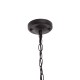 GLOBOSTAR® LINCOLN 01399 Vintage Κρεμαστό Φωτιστικό Οροφής με Ντουί 1 x E27 AC 220-240V IP20 - Καφέ & Διάφανο - Μ19 x Π19 x Υ20cm
