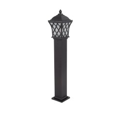 GloboStar® SHELTER 01400 Vintage Φωτιστικό Κολωνάκι Κήπου Μονόφωτο 1 x E27 Καφέ Μεταλλικό Πλέγμα L19 x W19 x H100cm GloboStar® SHELTER 01400 Vintage Φωτιστικό Κολωνάκι Κήπου Μονόφωτο 1 x E27 Καφέ Μεταλλικό Πλέγμα L19 x W19 x H100cm