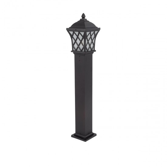GloboStar® SHELTER 01400 Vintage Φωτιστικό Κολωνάκι Κήπου Μονόφωτο 1 x E27 Καφέ Μεταλλικό Πλέγμα L19 x W19 x H100cm GloboStar® SHELTER 01400 Vintage Φωτιστικό Κολωνάκι Κήπου Μονόφωτο 1 x E27 Καφέ Μεταλλικό Πλέγμα L19 x W19 x H100cm