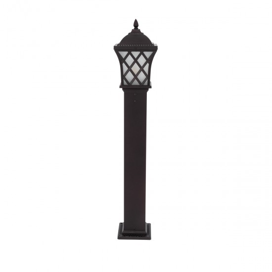 GloboStar® SHELTER 01400 Vintage Φωτιστικό Κολωνάκι Κήπου Μονόφωτο 1 x E27 Καφέ Μεταλλικό Πλέγμα L19 x W19 x H100cm GloboStar® SHELTER 01400 Vintage Φωτιστικό Κολωνάκι Κήπου Μονόφωτο 1 x E27 Καφέ Μεταλλικό Πλέγμα L19 x W19 x H100cm