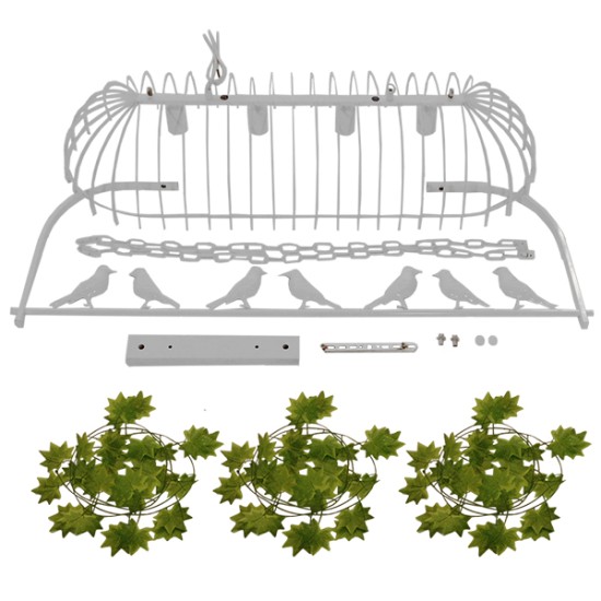 GLOBOSTAR® NEST 01403 Vintage Κρεμαστό Φωτιστικό Οροφής με Ντουί 4 x E27 AC 220-240V IP20 - Λευκό & Πράσινο - Μ103 x Π34 x Υ36.5cm GLOBOSTAR® NEST 01403 Vintage Κρεμαστό Φωτιστικό Οροφής με Ντουί 4 x E27 AC 220-240V IP20 - Λευκό & Πράσινο - Μ103 x Π34 x Υ36.5cm