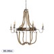 GLOBOSTAR® VICTORIAN 01404 Vintage Κρεμαστό Φωτιστικό Οροφής με Ντουί 6 x E14 AC 220-240V IP20 - Χάλκινο Εφέ Σκουριάς & Μπεζ - Μ85 x Π85 x Υ85cm GLOBOSTAR® VICTORIAN 01404 Vintage Κρεμαστό Φωτιστικό Οροφής με Ντουί 6 x E14 AC 220-240V IP20 - Χάλκινο Εφέ Σκουριάς & Μπεζ - Μ85 x Π85 x Υ85cm