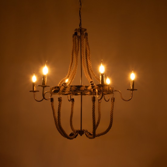 GLOBOSTAR® VICTORIAN 01404 Vintage Κρεμαστό Φωτιστικό Οροφής με Ντουί 6 x E14 AC 220-240V IP20 - Χάλκινο Εφέ Σκουριάς & Μπεζ - Μ85 x Π85 x Υ85cm GLOBOSTAR® VICTORIAN 01404 Vintage Κρεμαστό Φωτιστικό Οροφής με Ντουί 6 x E14 AC 220-240V IP20 - Χάλκινο Εφέ Σκουριάς & Μπεζ - Μ85 x Π85 x Υ85cm