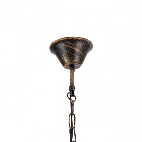 GLOBOSTAR® UMBRELLA 01406 Vintage Κρεμαστό Φωτιστικό Οροφής με Ντουί 5 x E27 AC 220-240V IP20 - Χάλκινο - Μ60 x Π60 x Y65cm GLOBOSTAR® UMBRELLA 01406 Vintage Κρεμαστό Φωτιστικό Οροφής με Ντουί 5 x E27 AC 220-240V IP20 - Χάλκινο - Μ60 x Π60 x Y65cm