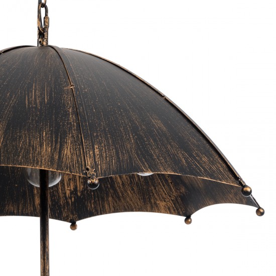 GLOBOSTAR® UMBRELLA 01406 Vintage Κρεμαστό Φωτιστικό Οροφής με Ντουί 5 x E27 AC 220-240V IP20 - Χάλκινο - Μ60 x Π60 x Y65cm GLOBOSTAR® UMBRELLA 01406 Vintage Κρεμαστό Φωτιστικό Οροφής με Ντουί 5 x E27 AC 220-240V IP20 - Χάλκινο - Μ60 x Π60 x Y65cm