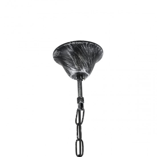 GLOBOSTAR® UMBRELLA 01407 Vintage Κρεμαστό Φωτιστικό Οροφής με Ντουί 5 x E27 AC 220-240V IP20 - Ασημί - Μ60 x Π60 x Y65cm GLOBOSTAR® UMBRELLA 01407 Vintage Κρεμαστό Φωτιστικό Οροφής με Ντουί 5 x E27 AC 220-240V IP20 - Ασημί - Μ60 x Π60 x Y65cm