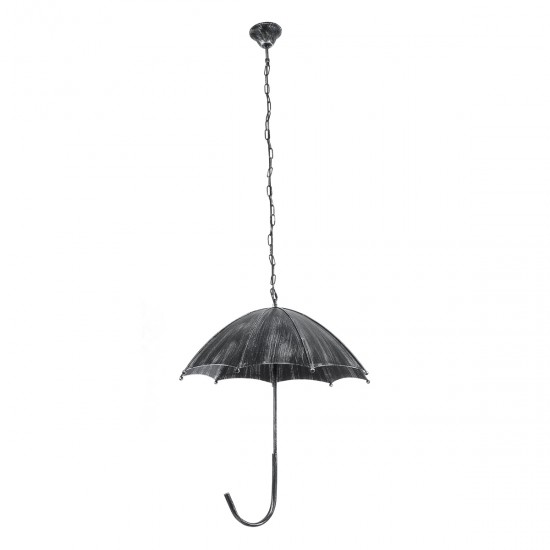 GLOBOSTAR® UMBRELLA 01407 Vintage Κρεμαστό Φωτιστικό Οροφής με Ντουί 5 x E27 AC 220-240V IP20 - Ασημί - Μ60 x Π60 x Y65cm GLOBOSTAR® UMBRELLA 01407 Vintage Κρεμαστό Φωτιστικό Οροφής με Ντουί 5 x E27 AC 220-240V IP20 - Ασημί - Μ60 x Π60 x Y65cm