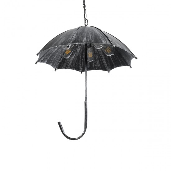 GLOBOSTAR® UMBRELLA 01407 Vintage Κρεμαστό Φωτιστικό Οροφής με Ντουί 5 x E27 AC 220-240V IP20 - Ασημί - Μ60 x Π60 x Y65cm GLOBOSTAR® UMBRELLA 01407 Vintage Κρεμαστό Φωτιστικό Οροφής με Ντουί 5 x E27 AC 220-240V IP20 - Ασημί - Μ60 x Π60 x Y65cm