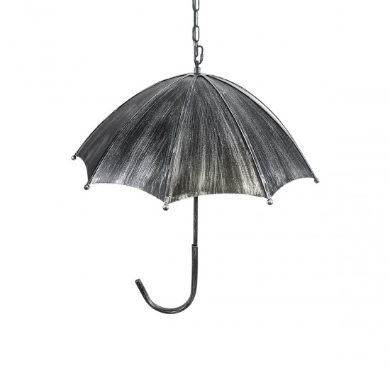 GLOBOSTAR® UMBRELLA 01407 Vintage Κρεμαστό Φωτιστικό Οροφής με Ντουί 5 x E27 AC 220-240V IP20 - Ασημί - Μ60 x Π60 x Y65cm GLOBOSTAR® UMBRELLA 01407 Vintage Κρεμαστό Φωτιστικό Οροφής με Ντουί 5 x E27 AC 220-240V IP20 - Ασημί - Μ60 x Π60 x Y65cm