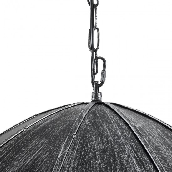GLOBOSTAR® UMBRELLA 01407 Vintage Κρεμαστό Φωτιστικό Οροφής με Ντουί 5 x E27 AC 220-240V IP20 - Ασημί - Μ60 x Π60 x Y65cm GLOBOSTAR® UMBRELLA 01407 Vintage Κρεμαστό Φωτιστικό Οροφής με Ντουί 5 x E27 AC 220-240V IP20 - Ασημί - Μ60 x Π60 x Y65cm