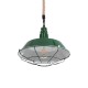 GLOBOSTAR® CRANE 01408 Vintage Κρεμαστό Φωτιστικό Οροφής με Ντουί 1 x E27 AC 220-240V IP20 - Πράσινο & Μπεζ - Μ36 x Π36 x Y31cm