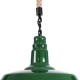 GLOBOSTAR® CRANE 01408 Vintage Κρεμαστό Φωτιστικό Οροφής με Ντουί 1 x E27 AC 220-240V IP20 - Πράσινο & Μπεζ - Μ36 x Π36 x Y31cm