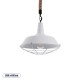GLOBOSTAR® CRANE 01409 Vintage Κρεμαστό Φωτιστικό Οροφής με Ντουί 1 x E27 AC 220-240V IP20 - Λευκό & Μπεζ - Μ36 x Π36 x Υ31cm