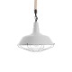 GLOBOSTAR® CRANE 01409 Vintage Κρεμαστό Φωτιστικό Οροφής με Ντουί 1 x E27 AC 220-240V IP20 - Λευκό & Μπεζ - Μ36 x Π36 x Υ31cm